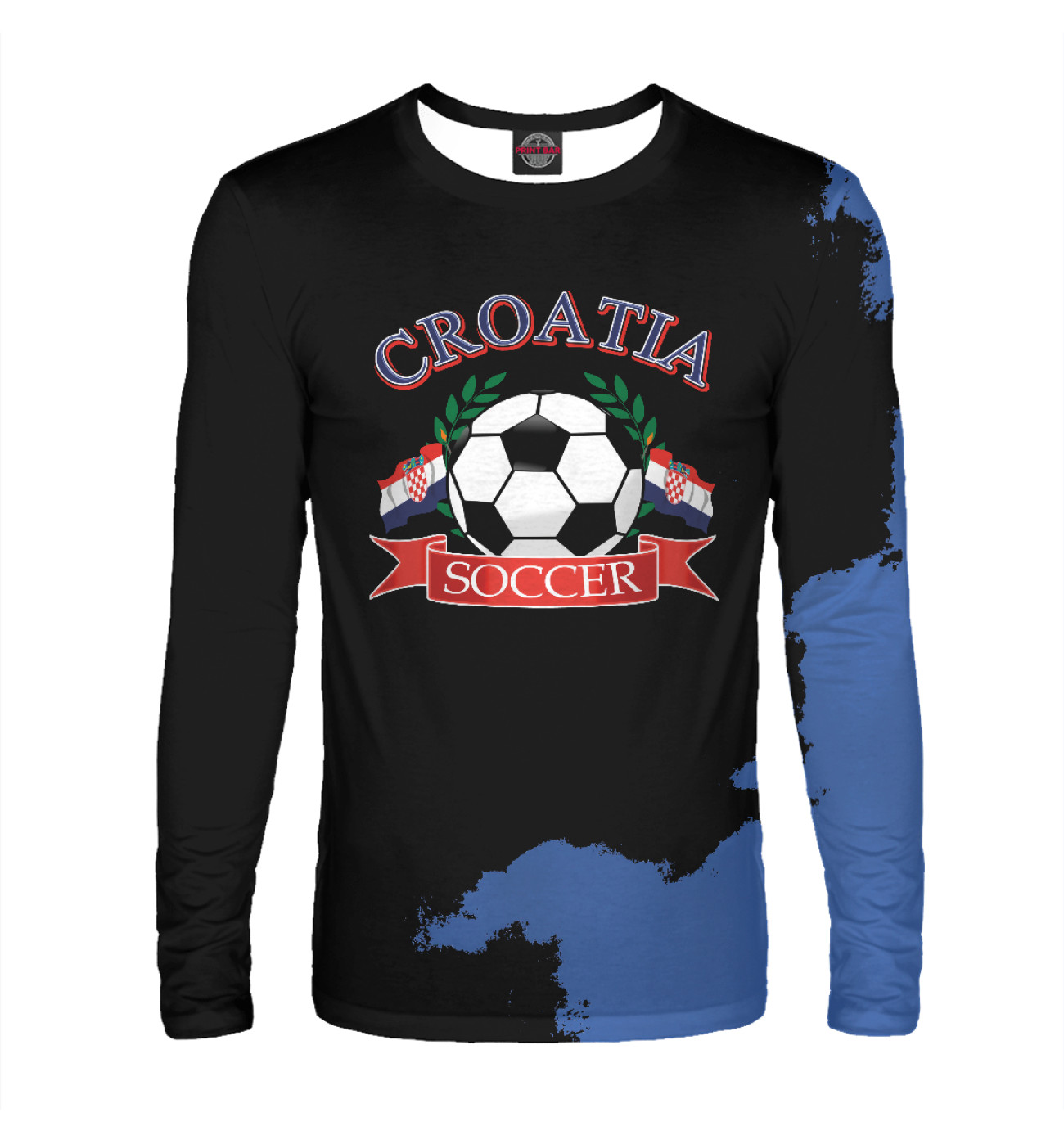 Мужской Лонгслив Croatia soccer ball, артикул: FTO-670002-lon-2