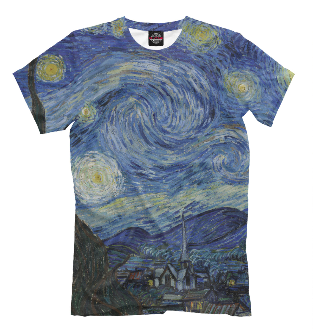 Мужская Футболка The Starry Night, артикул: GOG-389742-fut-2