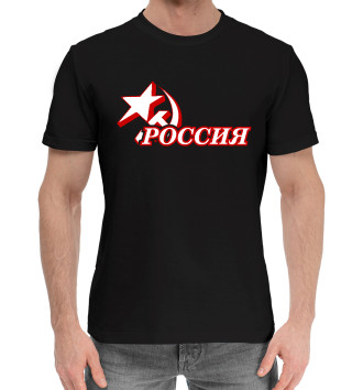 Хлопковая футболка Герб России (красный)
