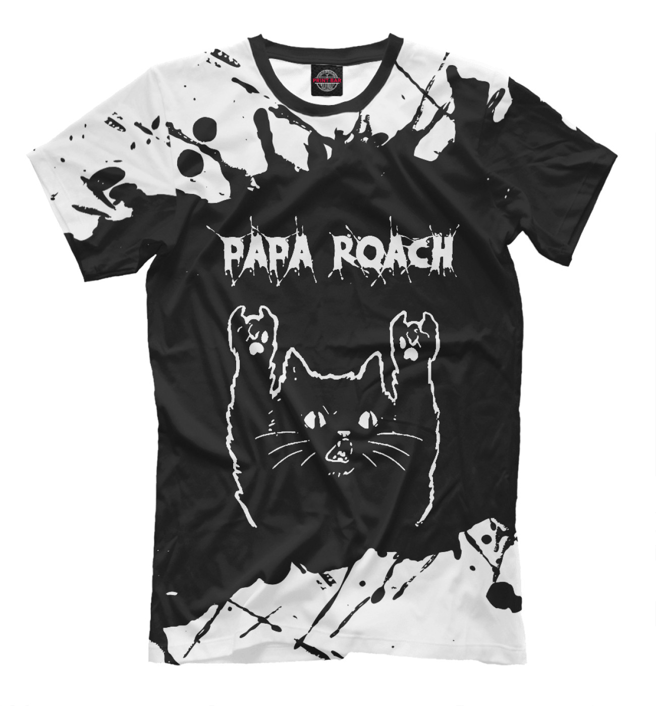 Мужская Футболка Papa Roach | Рок Кот, артикул: PPR-685345-fut-2