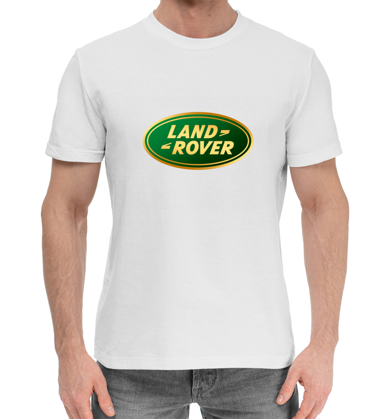 Мужская Хлопковая футболка Land Rover Gold, артикул: AMP-564525-hfu-2