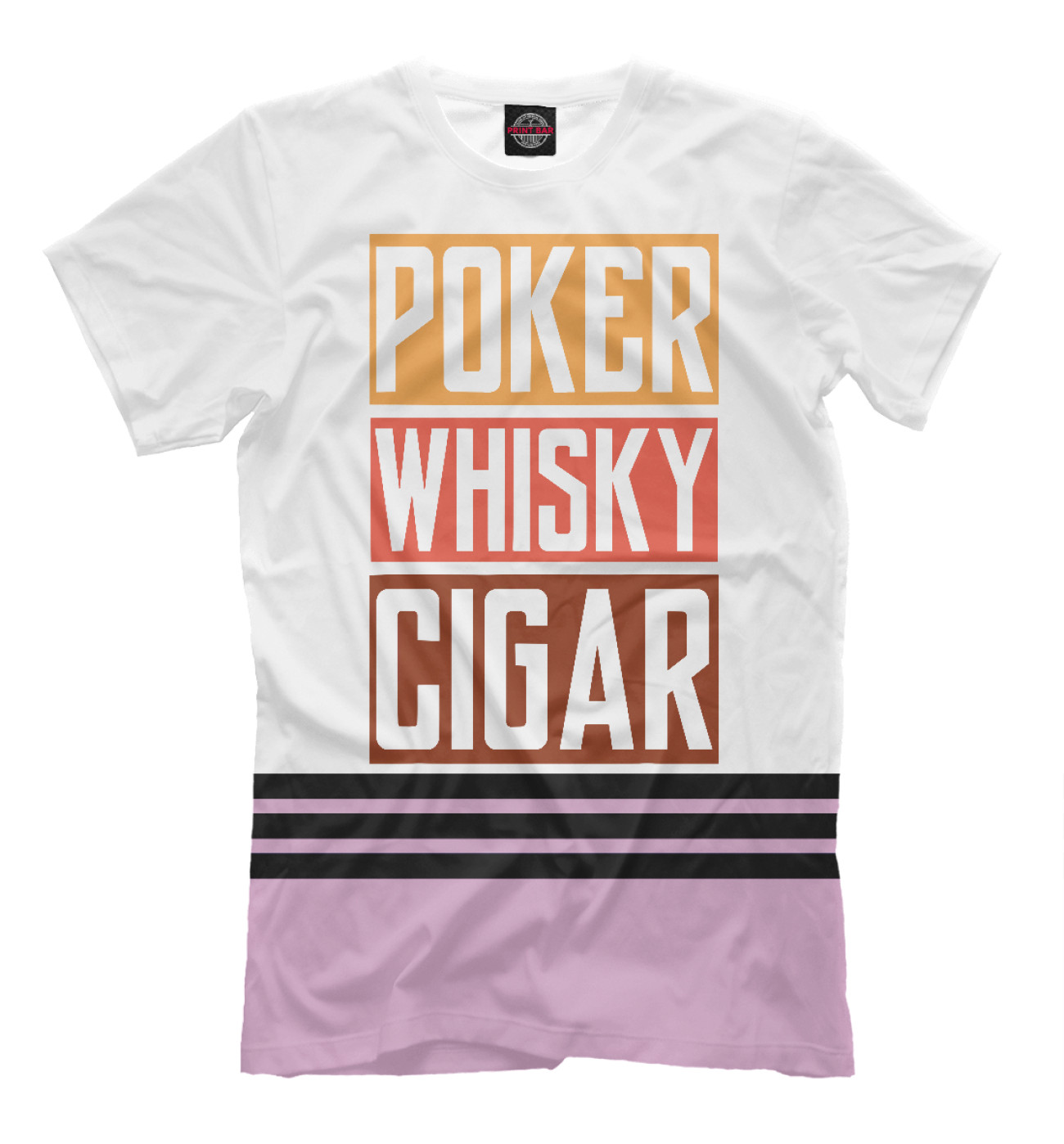 Мужская Футболка Poker Whisky Cigar, артикул: POK-880450-fut-2