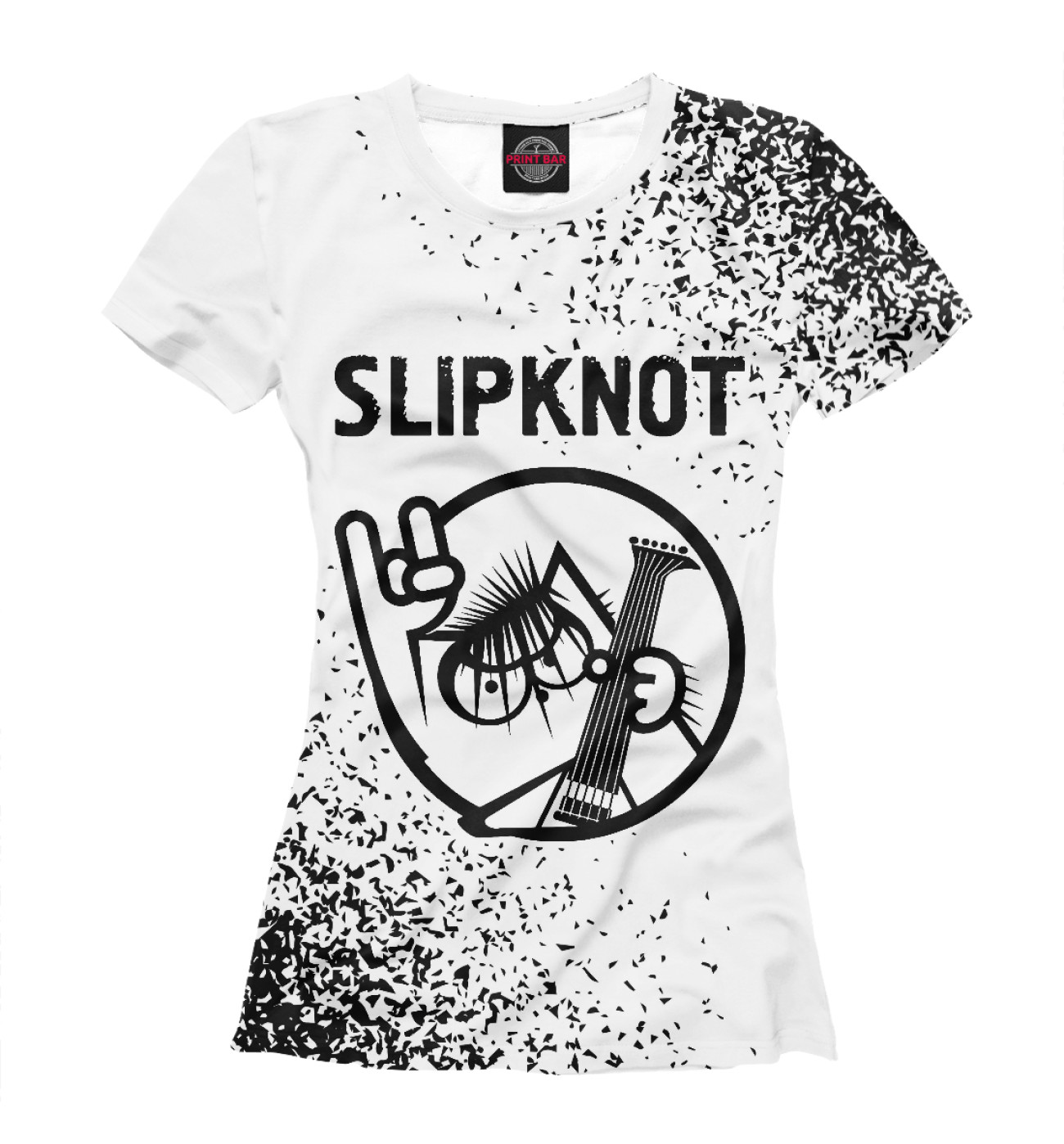 Женская Футболка Slipknot + Кот, артикул: SLI-875540-fut-1