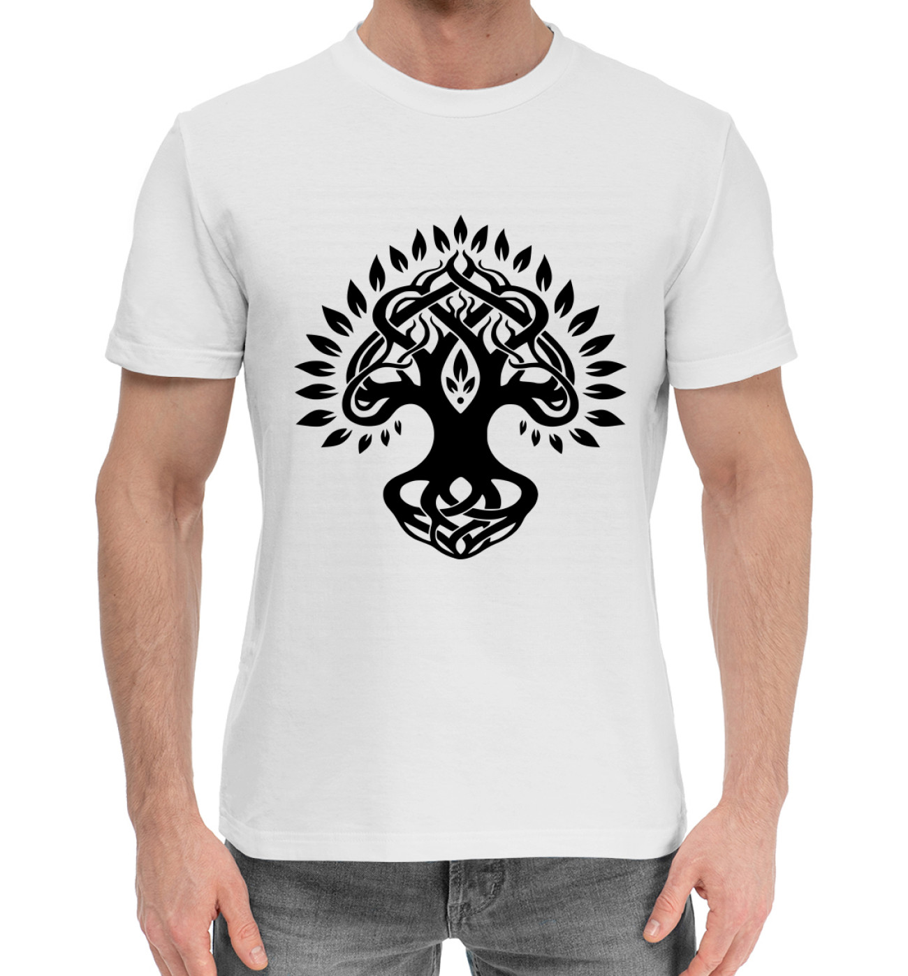 Мужская Хлопковая футболка Древо Жизни, артикул: CLT-426713-hfu-2