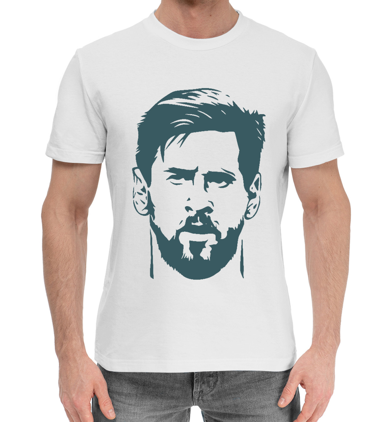 Мужская Хлопковая футболка Messi, артикул: FTO-825949-hfu-2