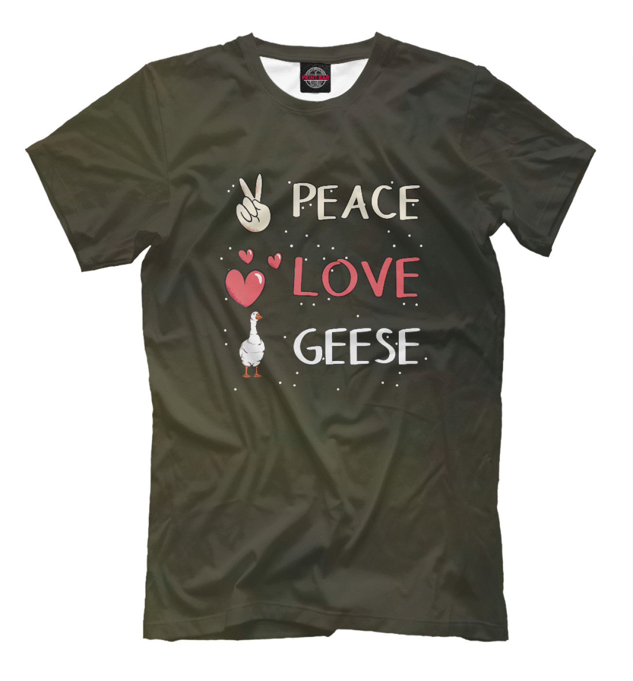 Мужская Футболка Peace Love Geese, артикул: GSI-152847-fut-2