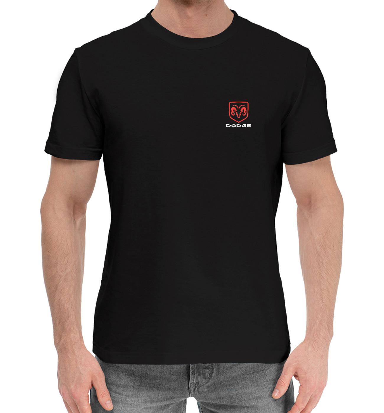 Мужская Хлопковая футболка DODGE, артикул: AMP-415032-hfu-2