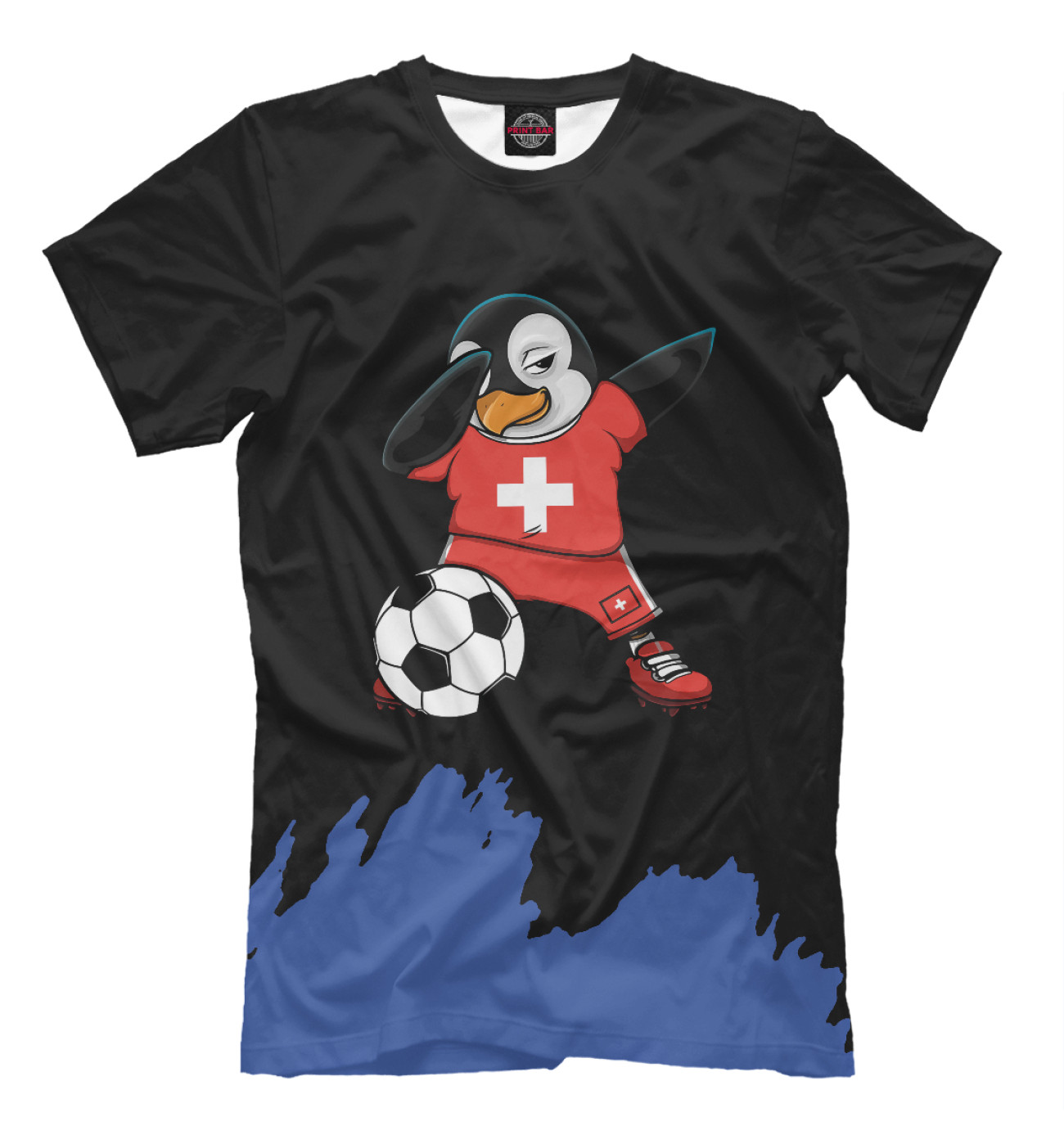 Мужская Футболка Dabbing Penguin Switzerland, артикул: FTO-745414-fut-2